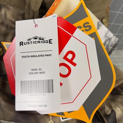 Rustic Ridge YOUTH XL Insulated Hunting Pants. 