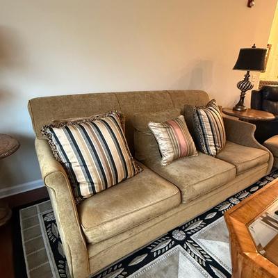 Gorgeous like new Mitchell Gold and Bob Williams sofa with matching ottoman