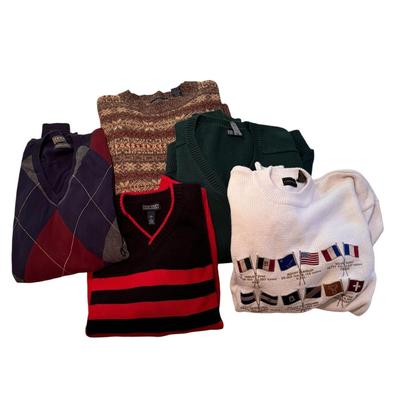 Land’s End, Woods & Gray, Lyle & Scott, and Structure Sweaters - Men’s Size L-XXL (BD-DZ)