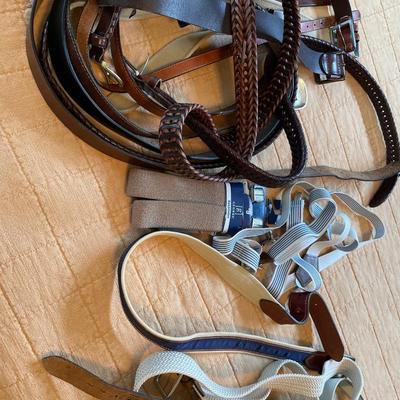 Men’s belts and suspenders