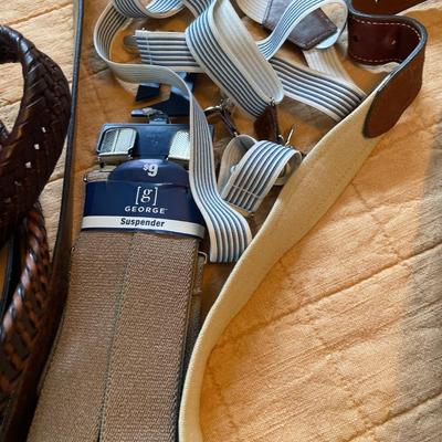 Men’s belts and suspenders
