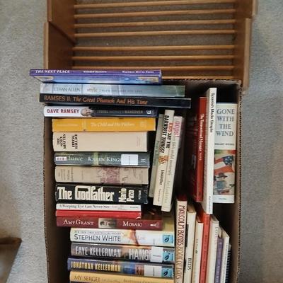 Mostly hardback books, Colorado book, Yearbook, and great stories by wonderful authors with book racks