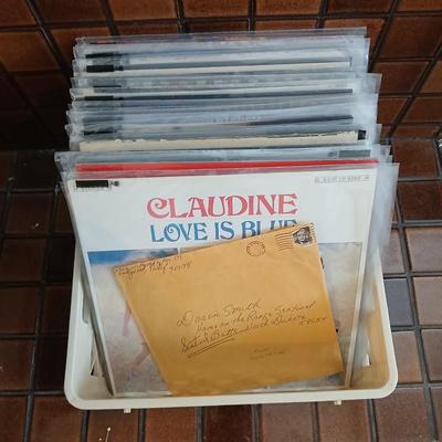 Short crate with remainder of LP Albums (1) 30+ records!