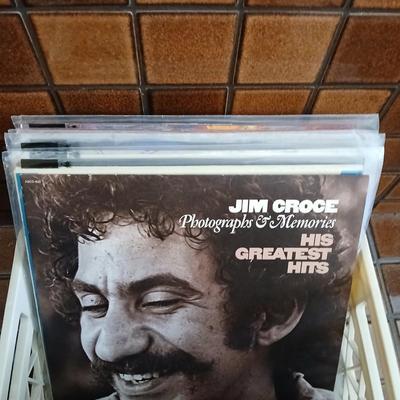 Short crate with remainder of LP Albums (1) 30+ records!