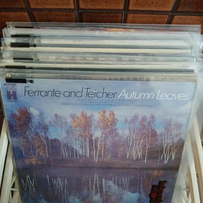 Short crate with remainder of LP Albums (1) 30+ records!