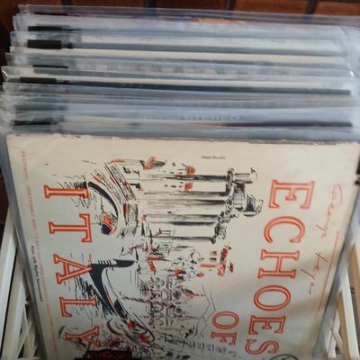 Short crate with remainder of LP Albums (1) 30+ records!