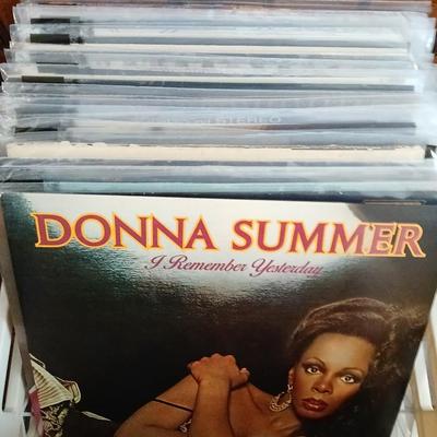 Short crate with remainder of LP Albums (1) 30+ records!