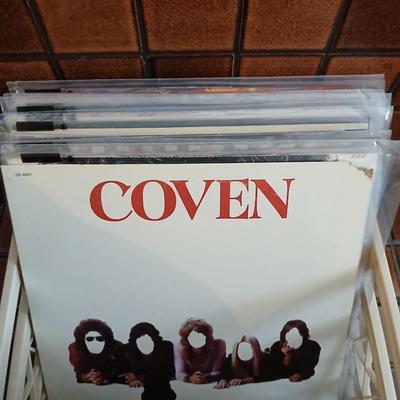 Short crate with remainder of LP Albums (1) 30+ records!