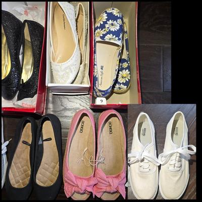 Lot of 8 pairs of Shoes- mostly Brand new- and lightly used