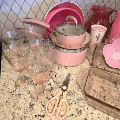 Lot of Misc Pink Kitchen