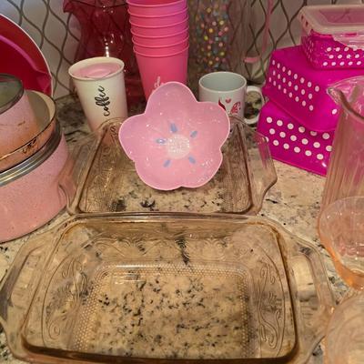 Lot of Misc Pink Kitchen