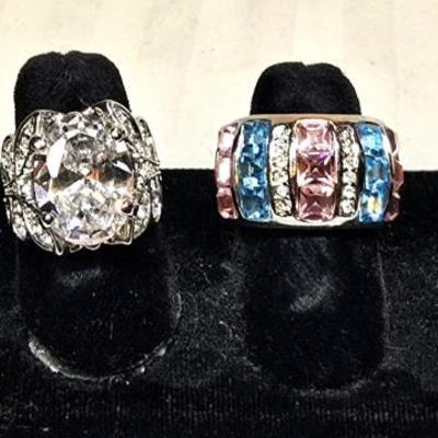 Lot of 6 costume rings