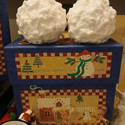 Christmas Items, new rolls of giftwrapping, candy cane deco, snowman boxes & more !