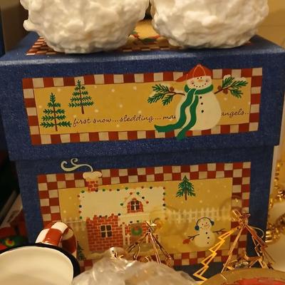 Christmas Items, new rolls of giftwrapping, candy cane deco, snowman boxes & more !