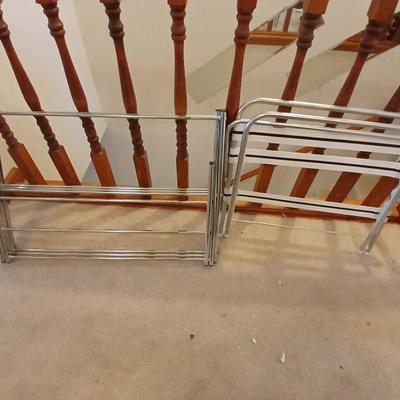 Chrome laundry drying rack and another rack for suitcases?