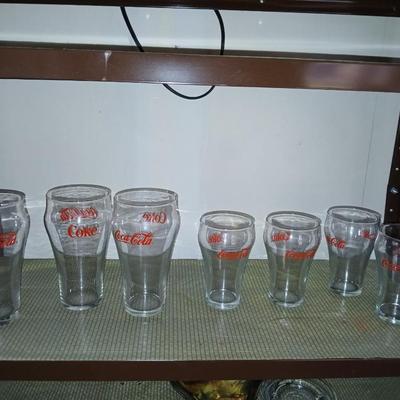 Collection of Coca Cola glasses