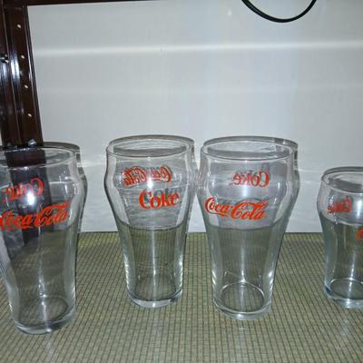 Collection of Coca Cola glasses