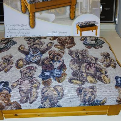 Brand new Teddy bear upholstered footstool