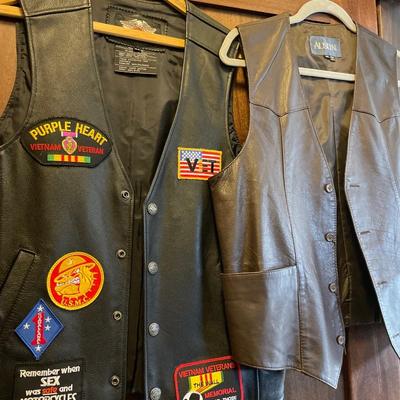 Mens leather vests