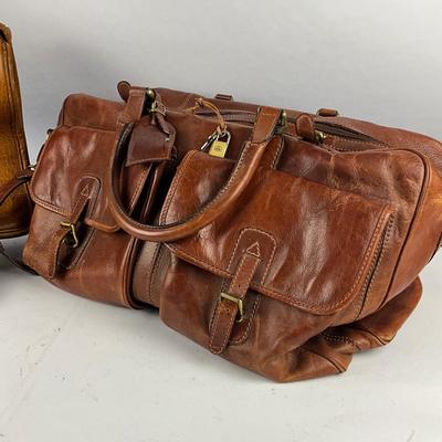719 Vintage The Bridge Duffle Bag, Gold Pfeil File Case & The Bridge Lady's Handbag Lot