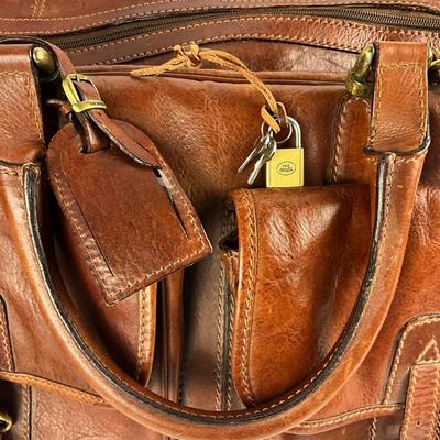 719 Vintage The Bridge Duffle Bag, Gold Pfeil File Case & The Bridge Lady's Handbag Lot