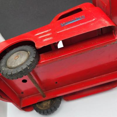 1940's Structo Toys Red Steel Truck