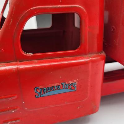 1940's Structo Toys Red Steel Truck