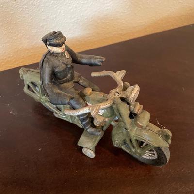 Die cast motorcycle rider