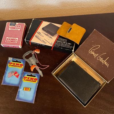 Wallet, pins and cards