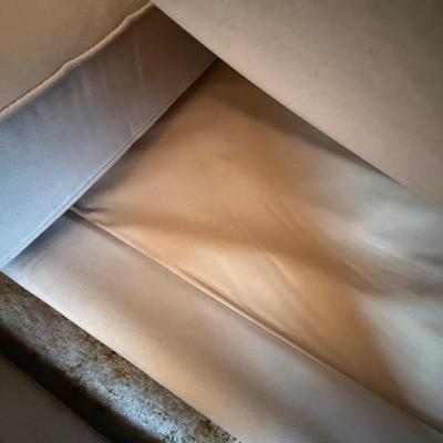 New microfiber sueded sofa and ottoman
