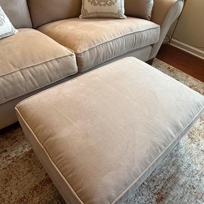 New microfiber sueded sofa and ottoman
