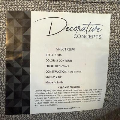 Decorative Concepts green colored rug, 100% wool