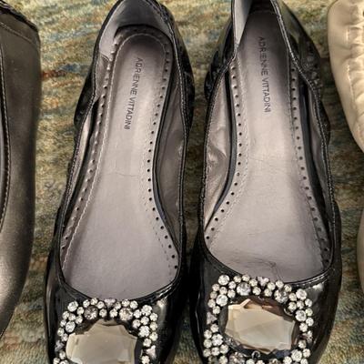 Three pairs of like new flats, size 10