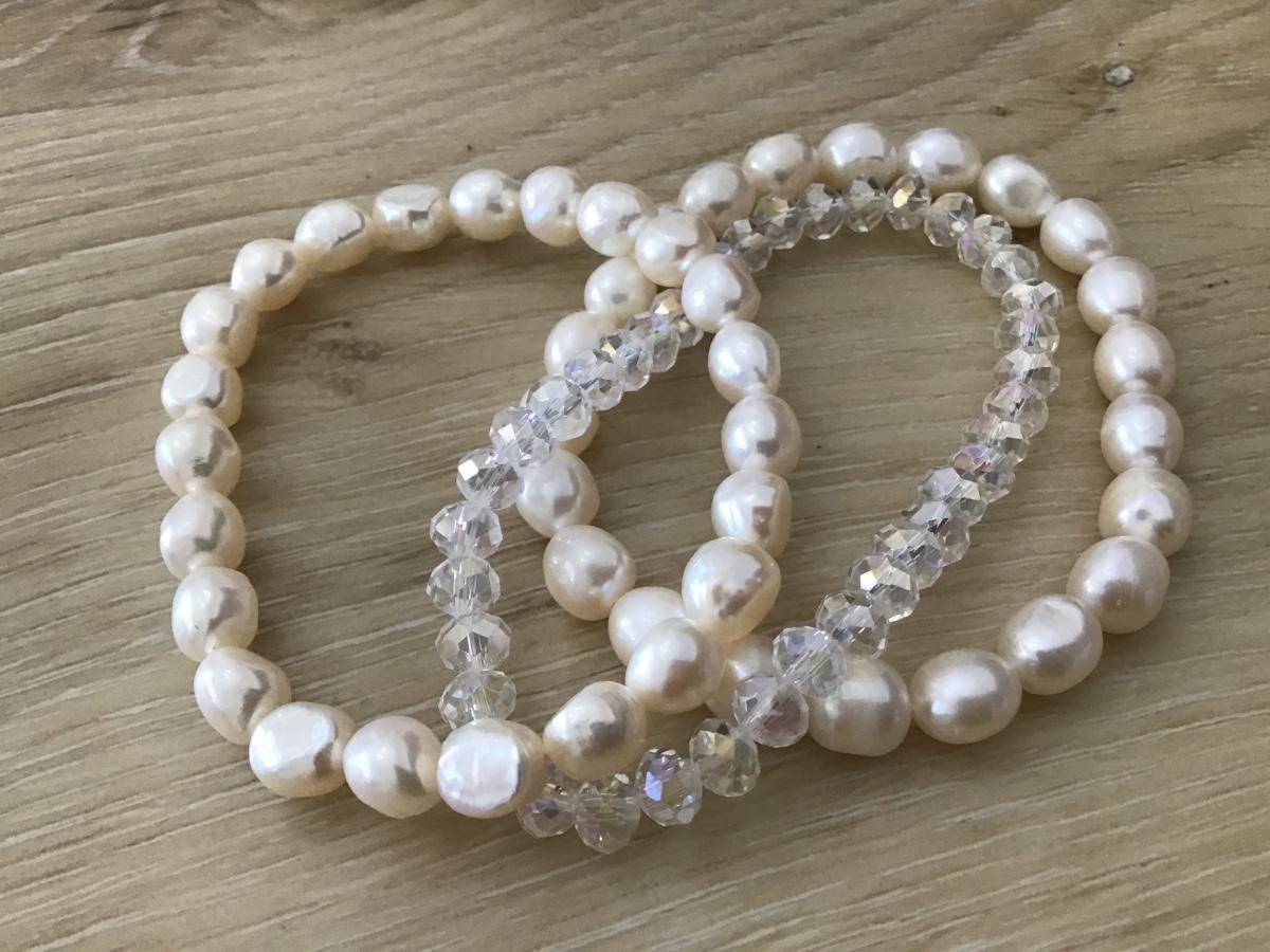 Pearls And Crystal set of 3