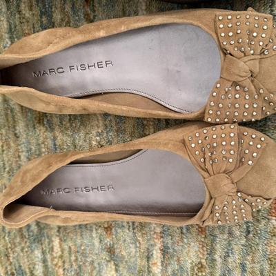 Three pairs of beautiful like new flats, size ten woman