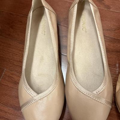 Three pairs of beautiful like new flats, size 10 Woman