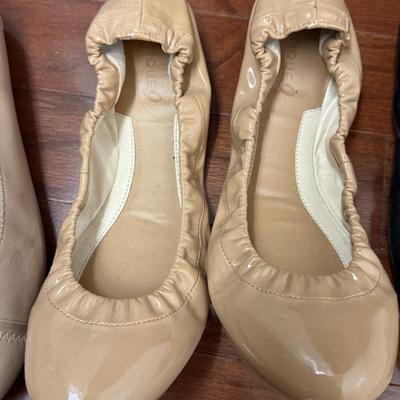 Three pairs of beautiful like new flats, size 10 Woman