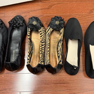 Three pairs of beautiful flats, size 10 womans