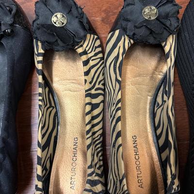 Three pairs of beautiful flats, size 10 womans