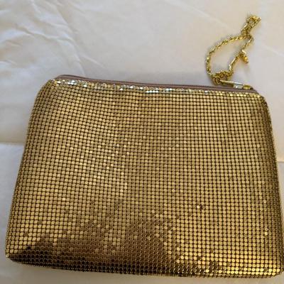 Dressy gold wristlet