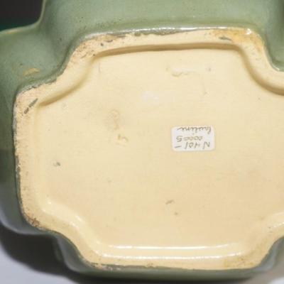 ANTIQUE PAULINE POTTERY OF EDGERTON PITCHER OF 9 1/2" RELIEF OF FLORAL AND LEAVES