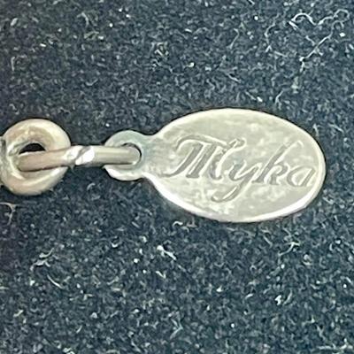 MYCA Designs Silvertone Necklace with Matching Earrings