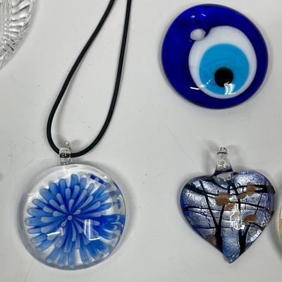 Vintage with many blown glass pendants