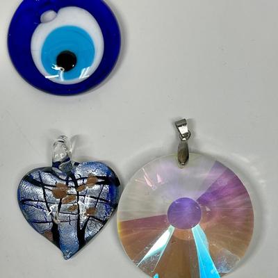 Vintage with many blown glass pendants