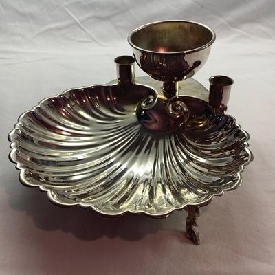 Clamshell Shrimp Server plus Sterling Salt & Pepper Shakers and More (K-HS)