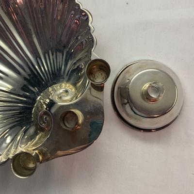 Clamshell Shrimp Server plus Sterling Salt & Pepper Shakers and More (K-HS)