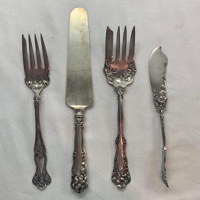 Clamshell Shrimp Server plus Sterling Salt & Pepper Shakers and More (K-HS)
