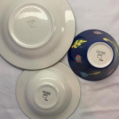 Laurie Gates Dishes & Noritake Sweet Swirl Ice Tea Goblets (K-HS)