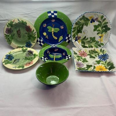 Laurie Gates Dishes & Noritake Sweet Swirl Ice Tea Goblets (K-HS)