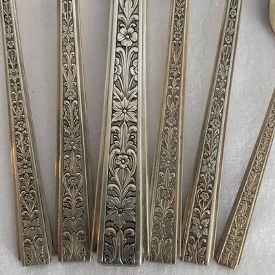 6Pc Rogers, Lunt, & Bowlen ‘Chased Classic’ Sterling Flatware Set (K-HS)